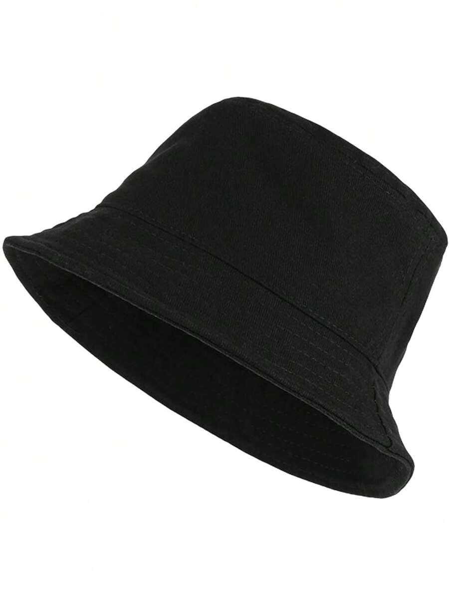 czarny kapelusz bucket