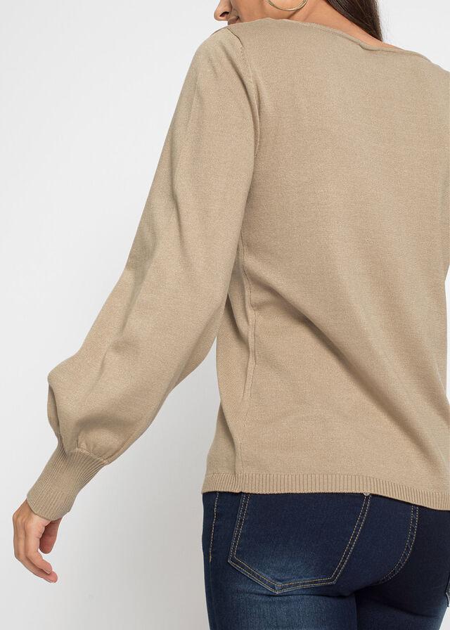SWETER BUFIASTE RĘKAWY