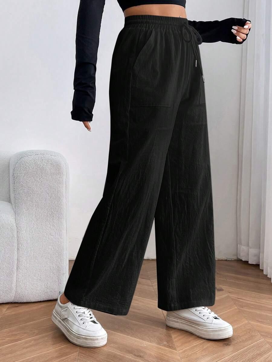 czarne spodnie casual