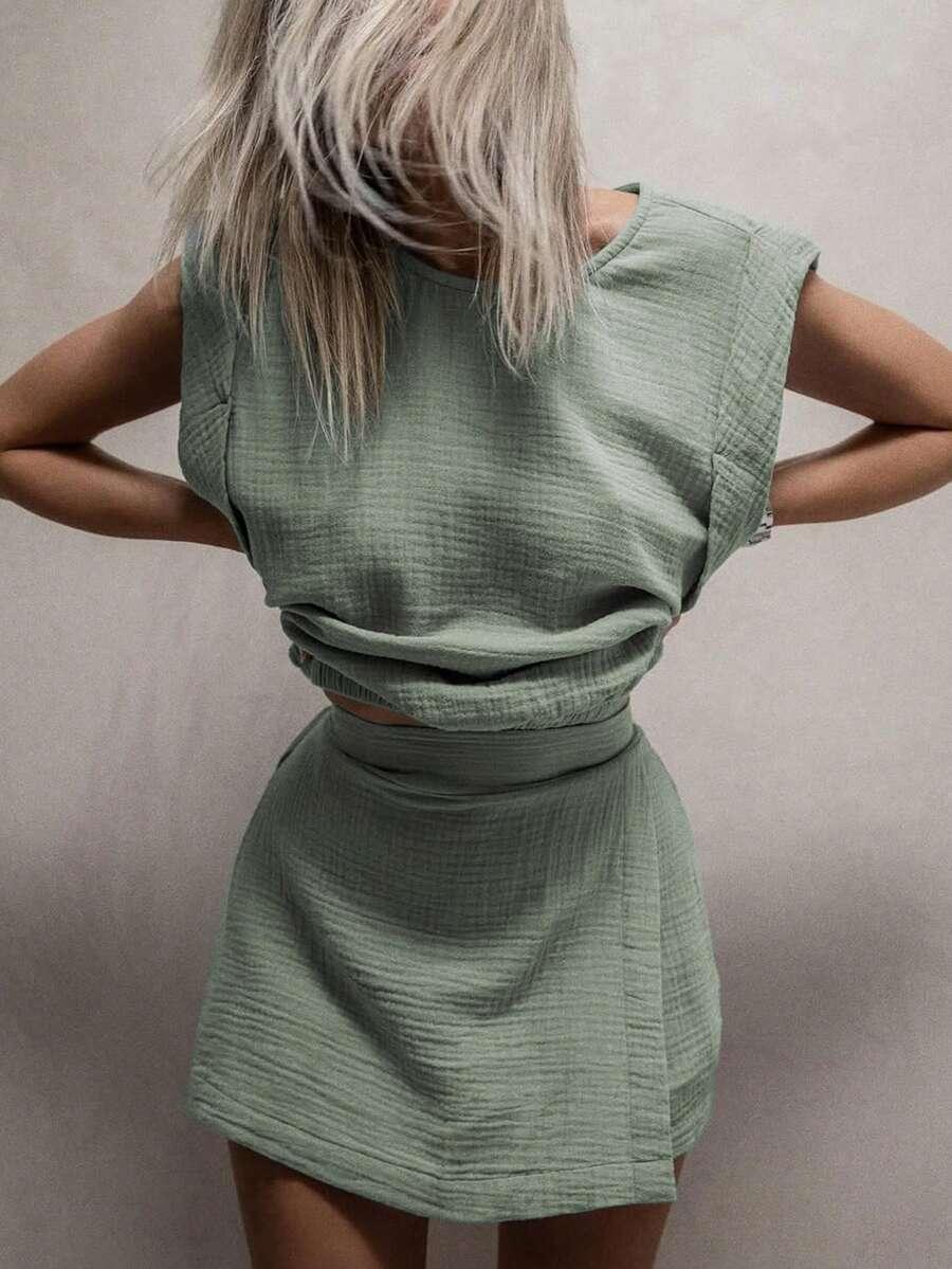 ZIELONA BLUZKA TEKSTURA