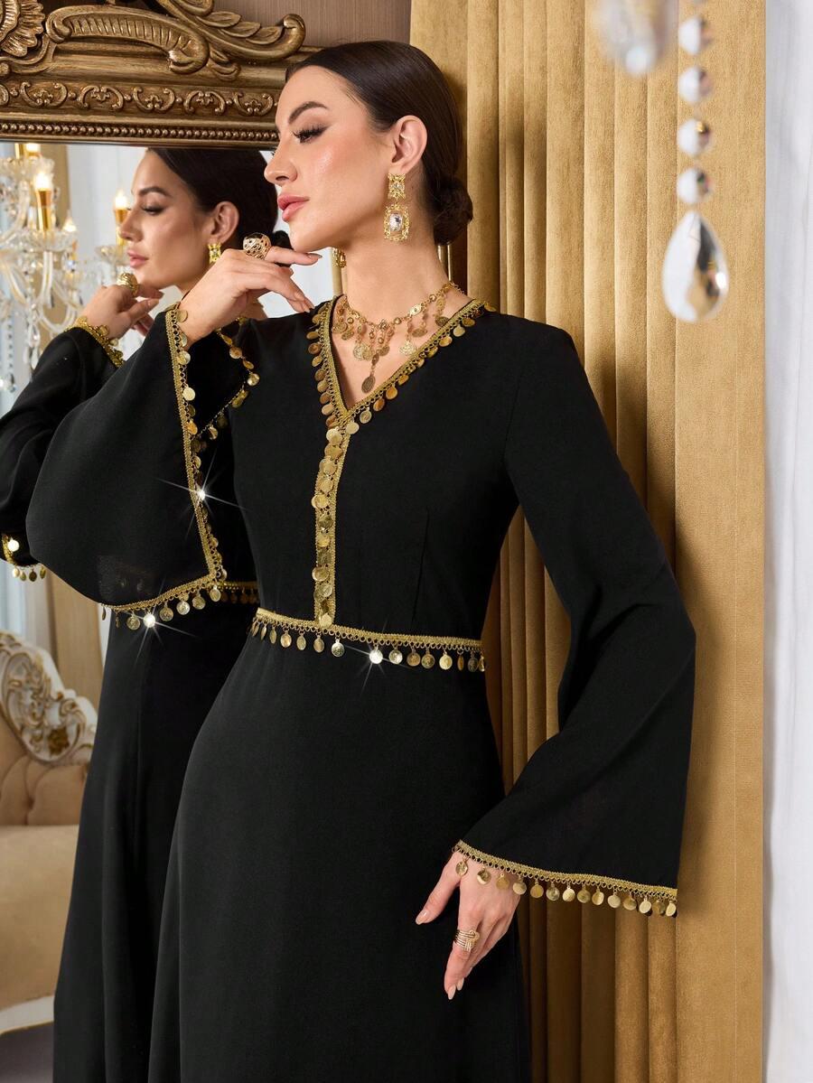czarna sukienka maxi