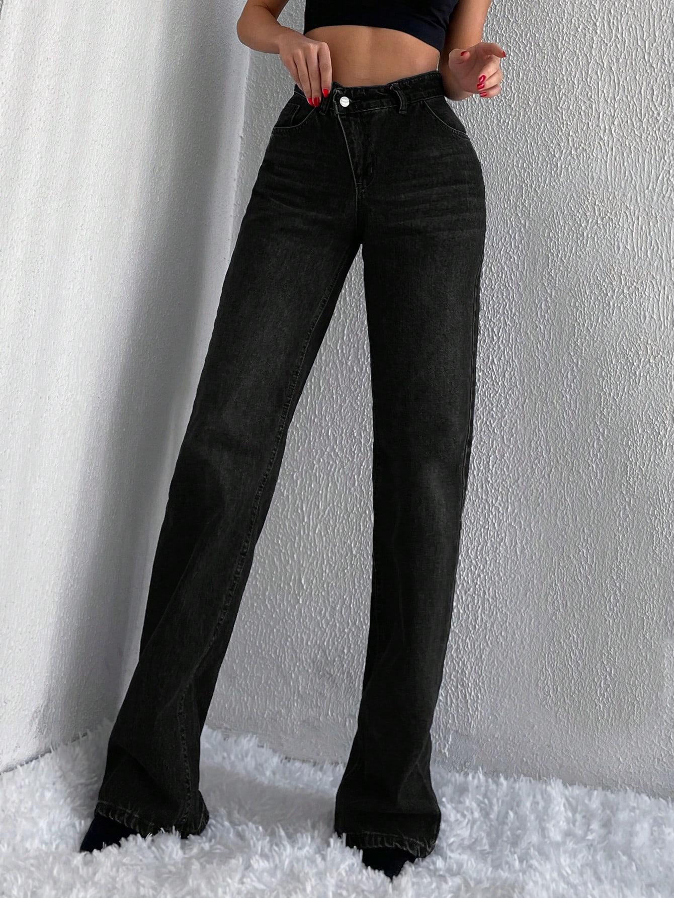 CZARNE SPODNIE JEANS
