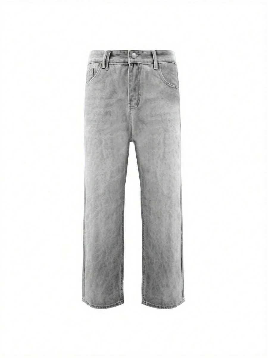 SZARE SPODNIE JEANS