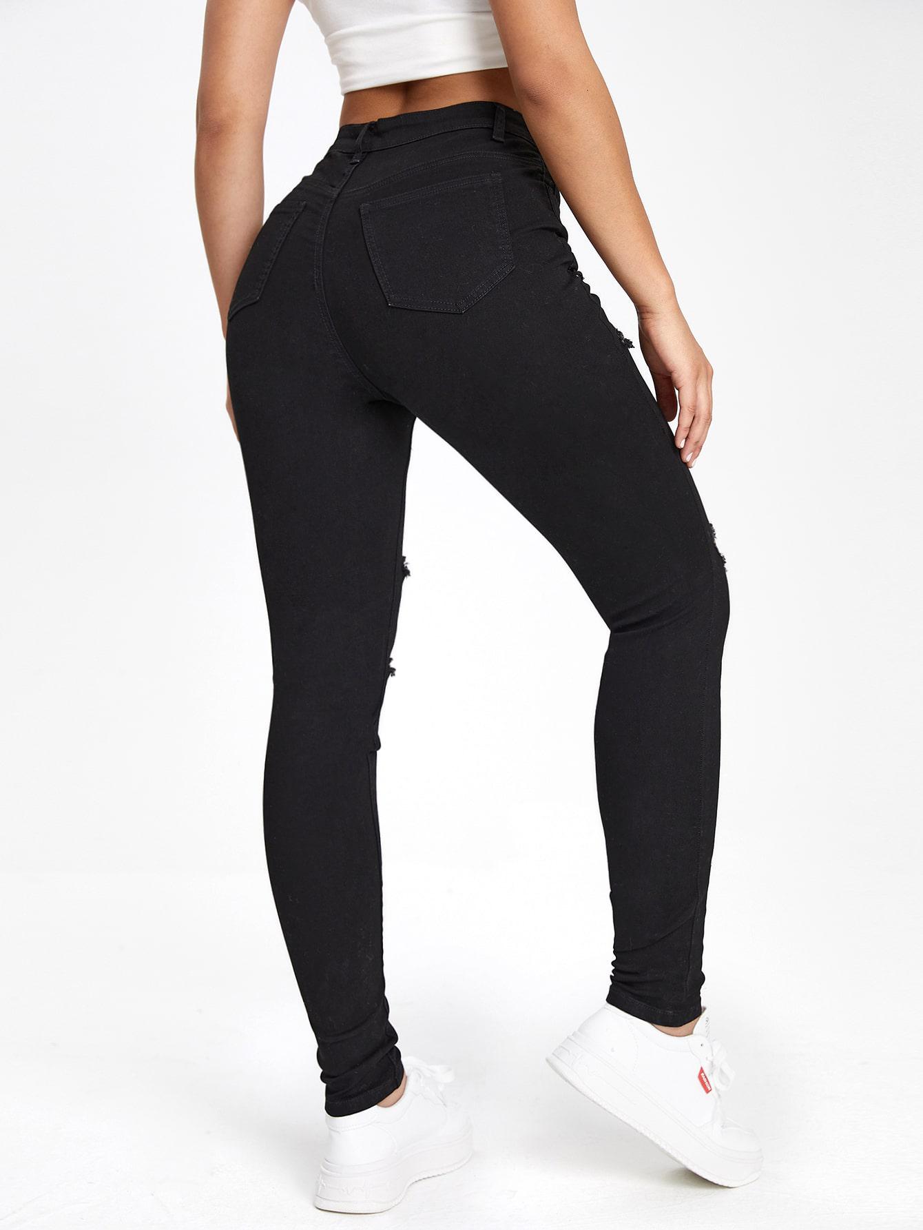 CZARNE SPODNIE JEANS