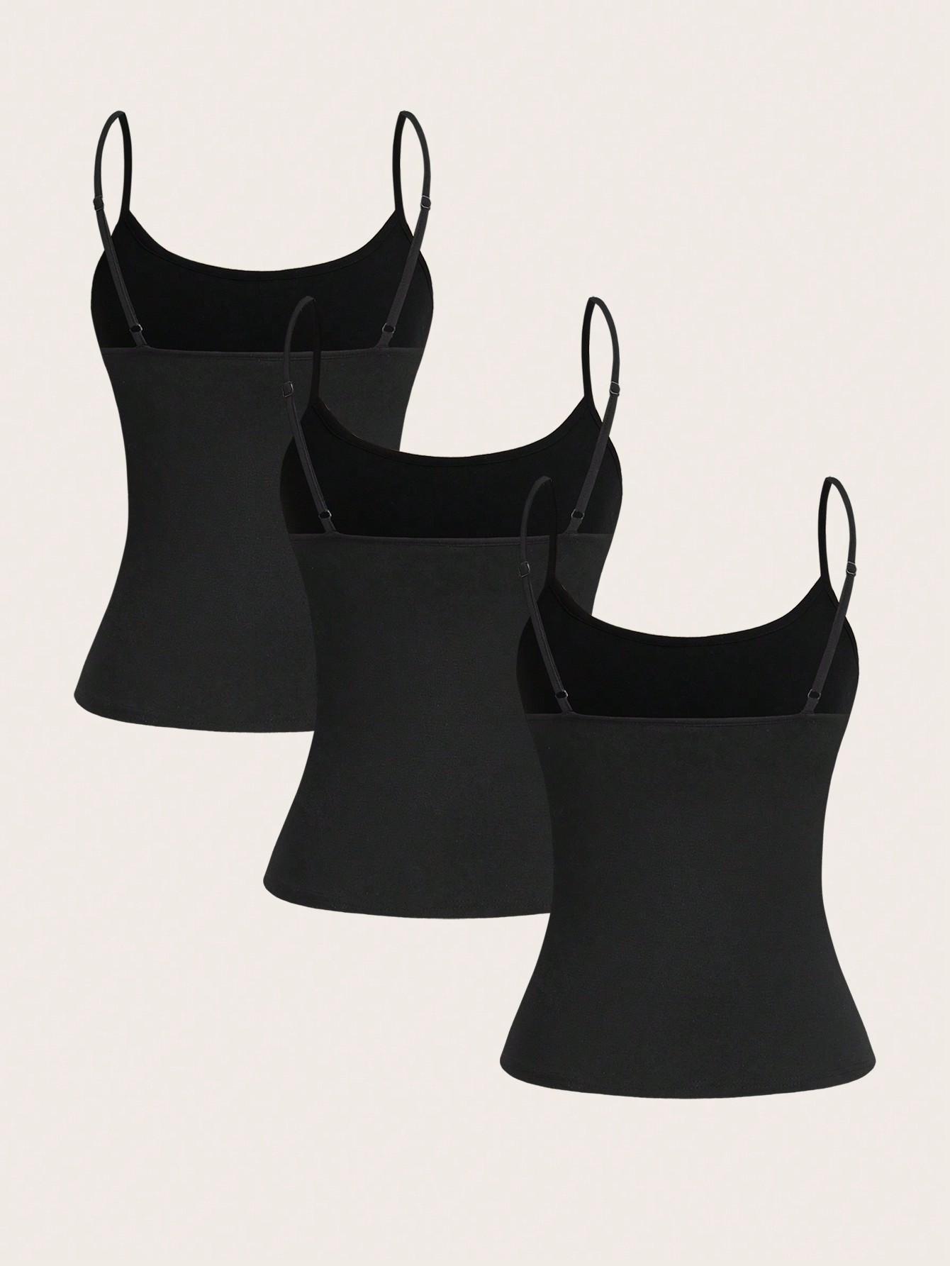 CZARNA BLUZKA NA RAMIĄCZKACH 3-PACK