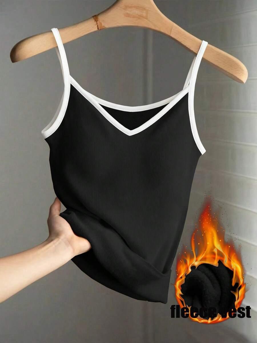 czarny top kontrast 