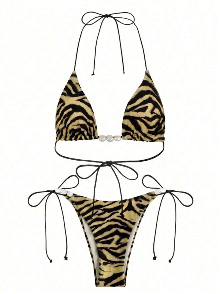 DWUCZĘŚCIOWY STRÓJ KĄPIELOWY ANIMAL PRINT