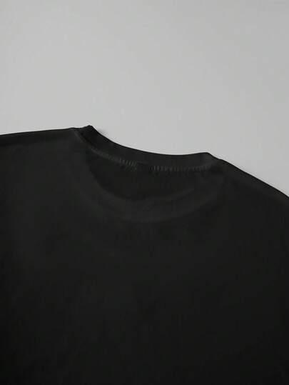 czarny t-shirt print
