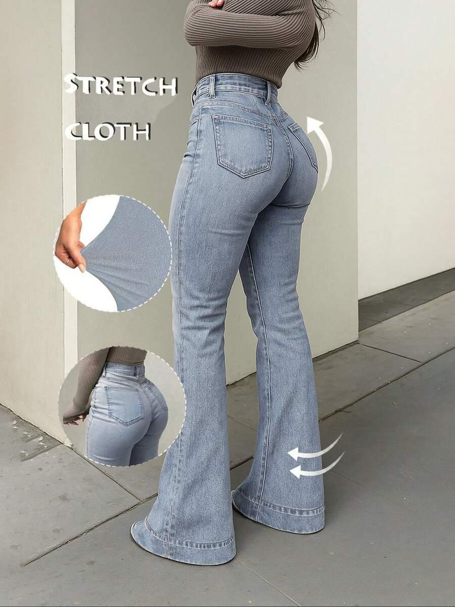 NIEBIESKIE JEANSY DZWONY