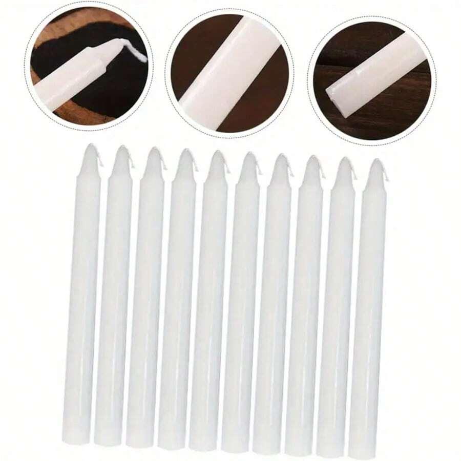 białe świece 4-pack