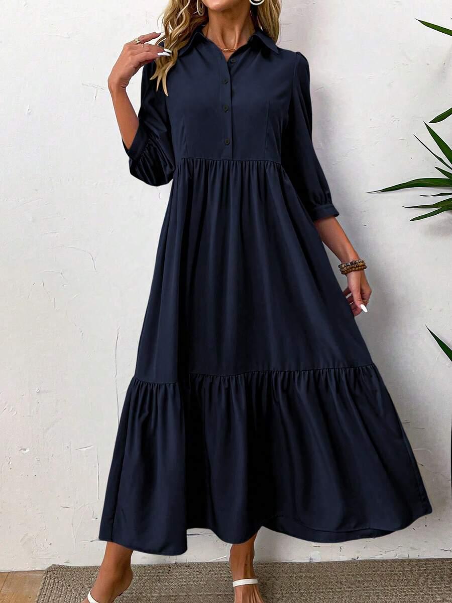 niebieska sukienka maxi