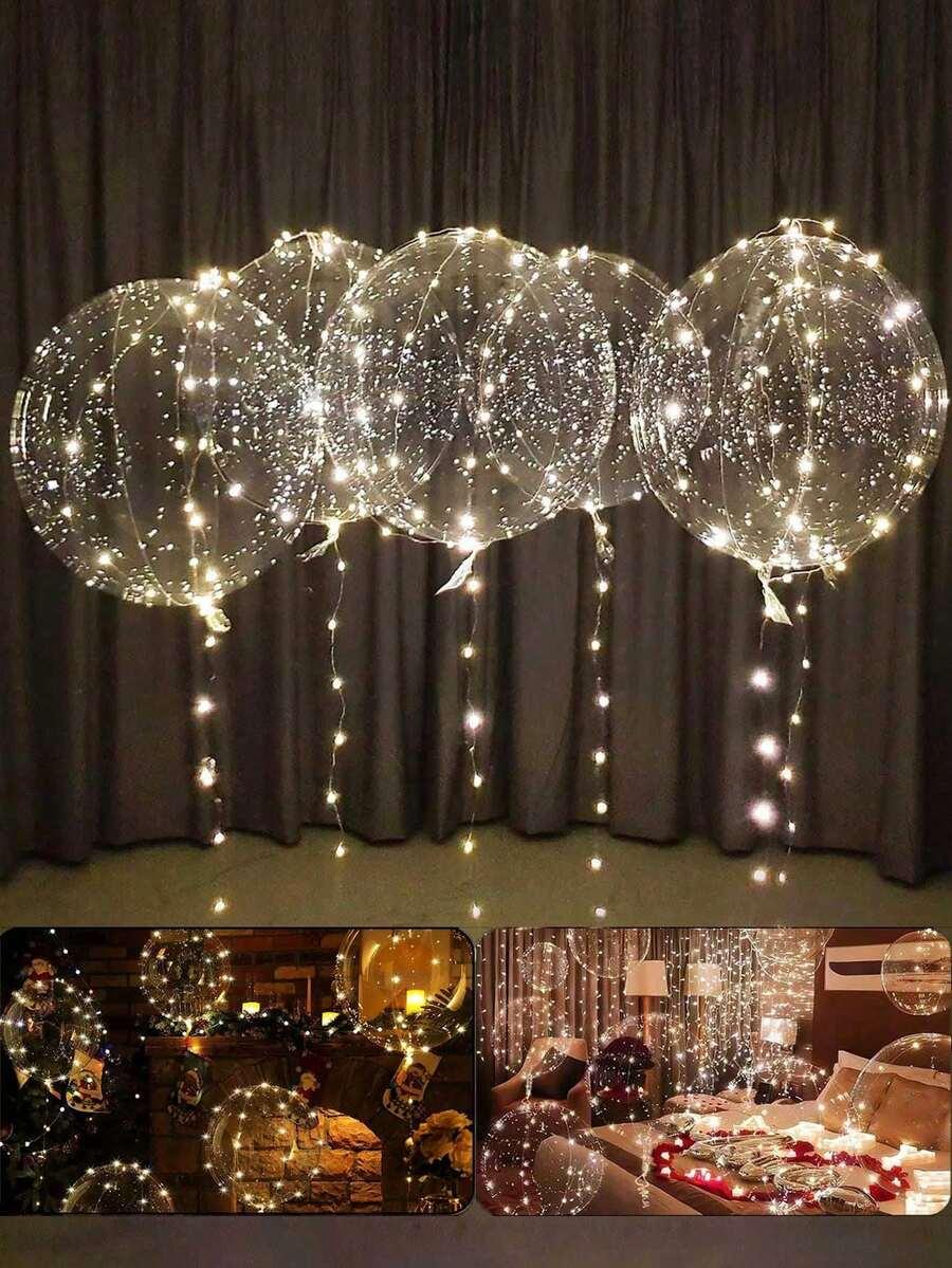 bezbarwny balon światełka