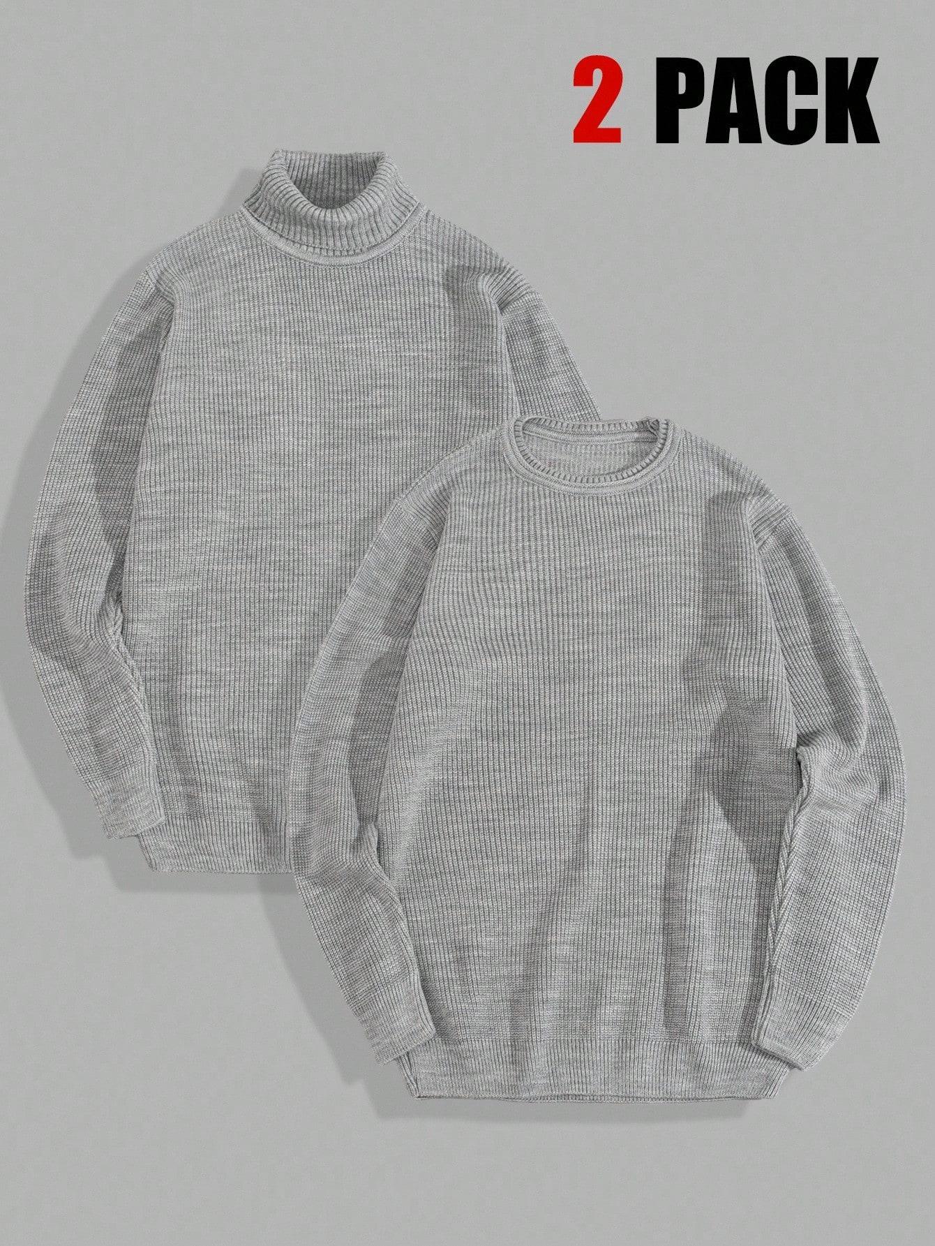 SWETER MĘSKI SZARY 2SZT