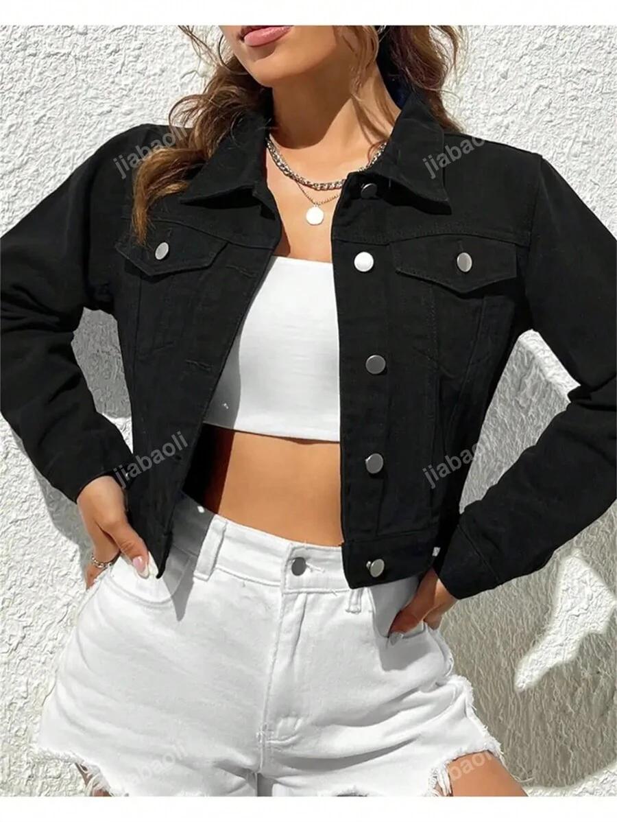 CZARNA KURTKA JEANS