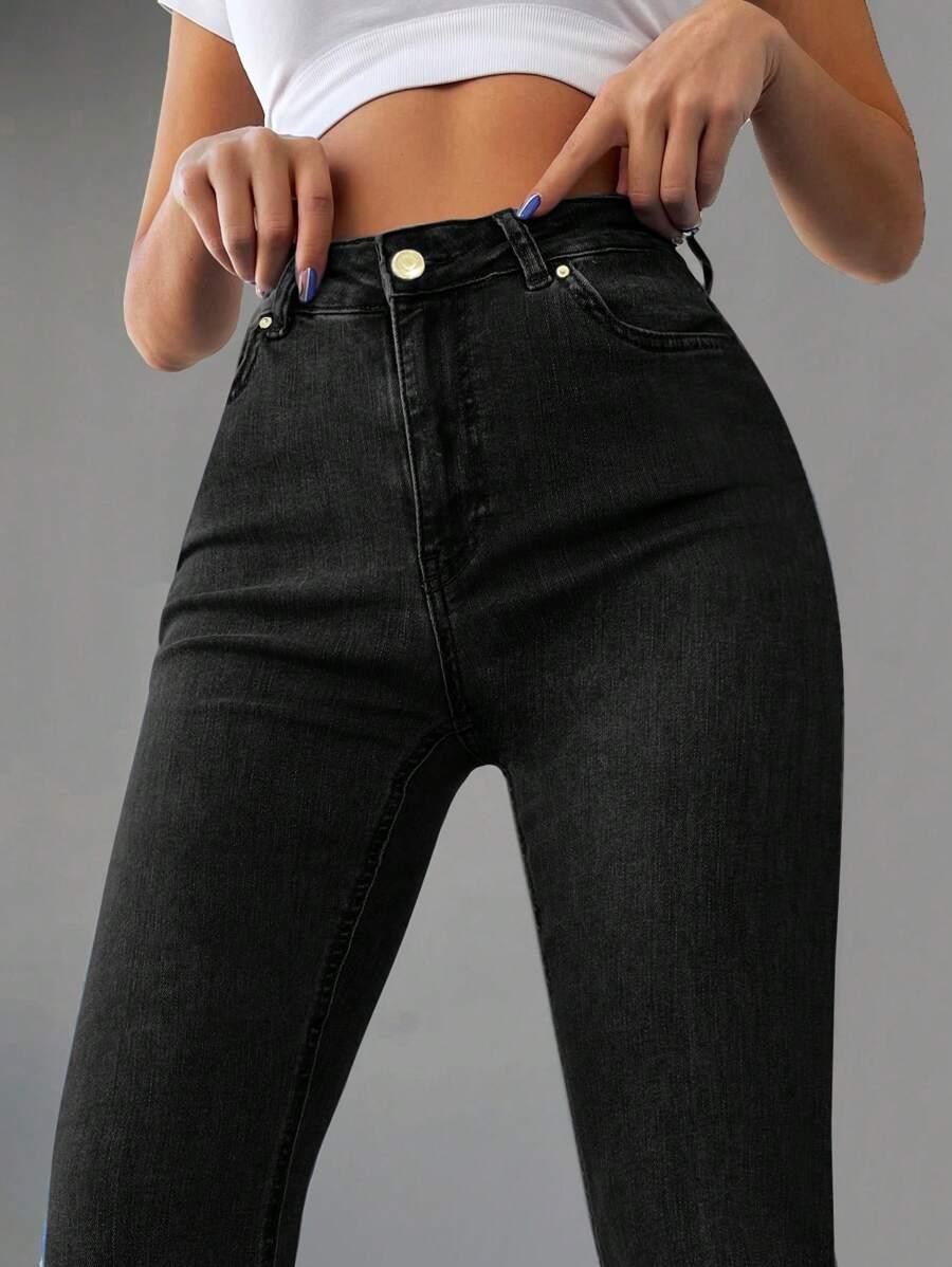 CZARNE JEANSY BOOTCUT