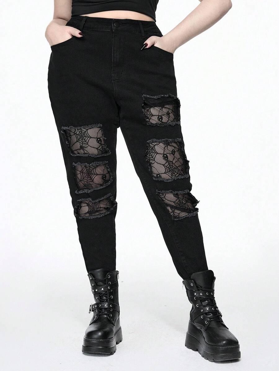 czarne spodnie jeans