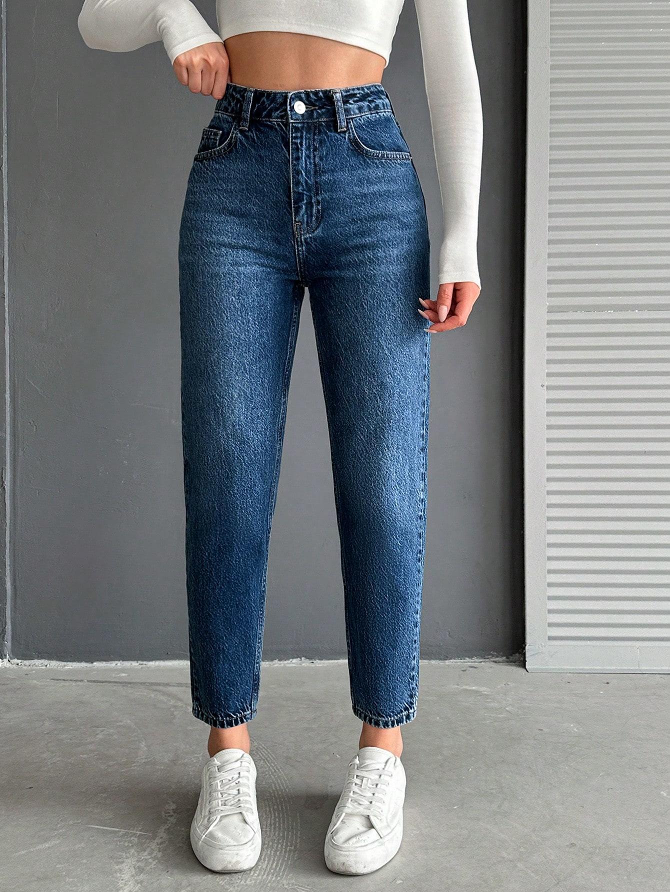 SPODNIE MOM JEANS