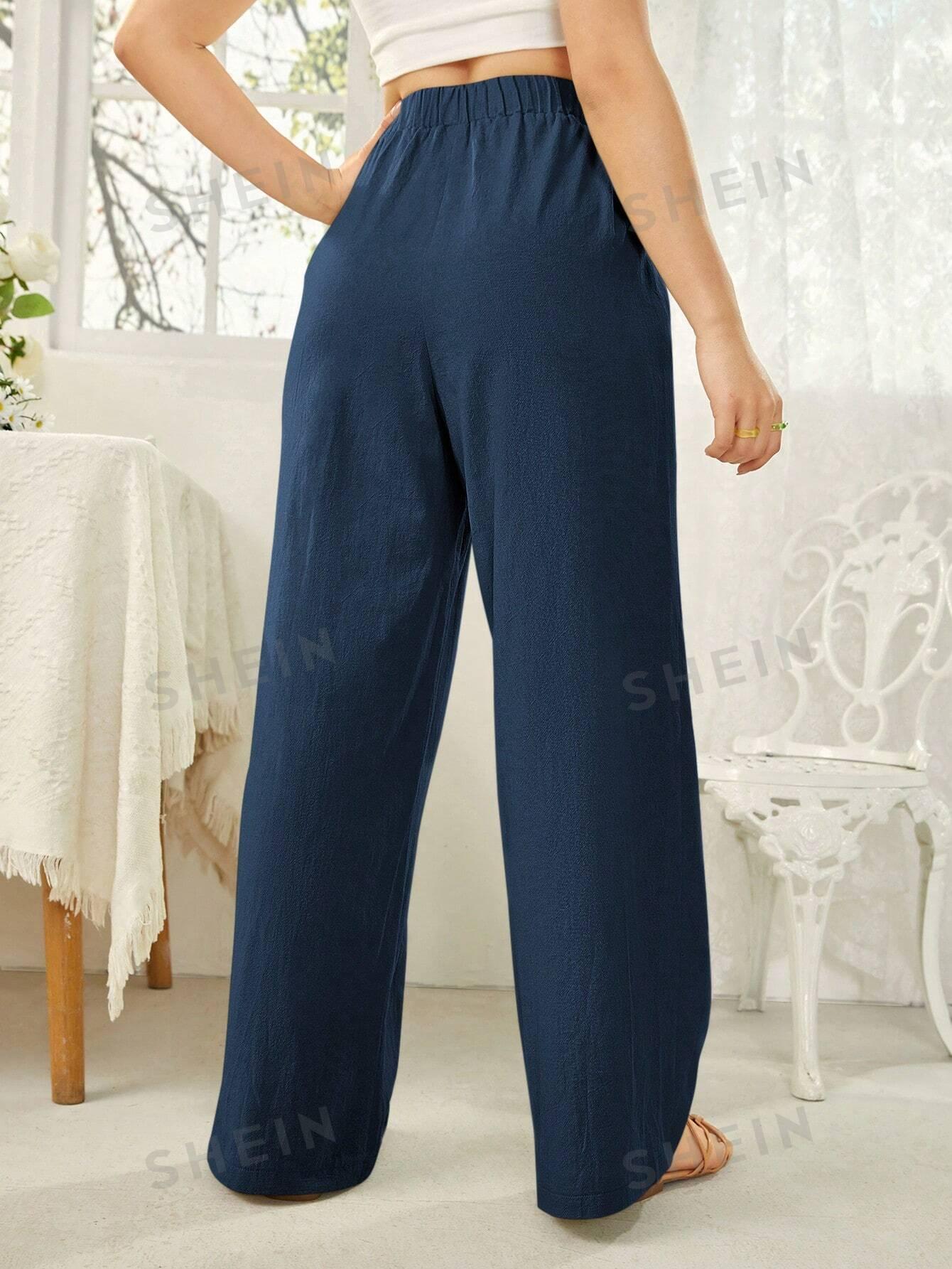 niebieskie spodnie casual