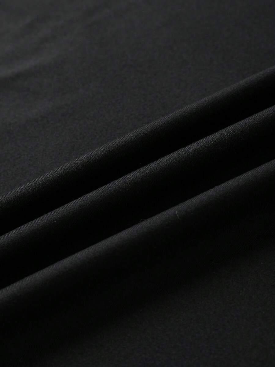 czarny t-shirt wzór wiśnia