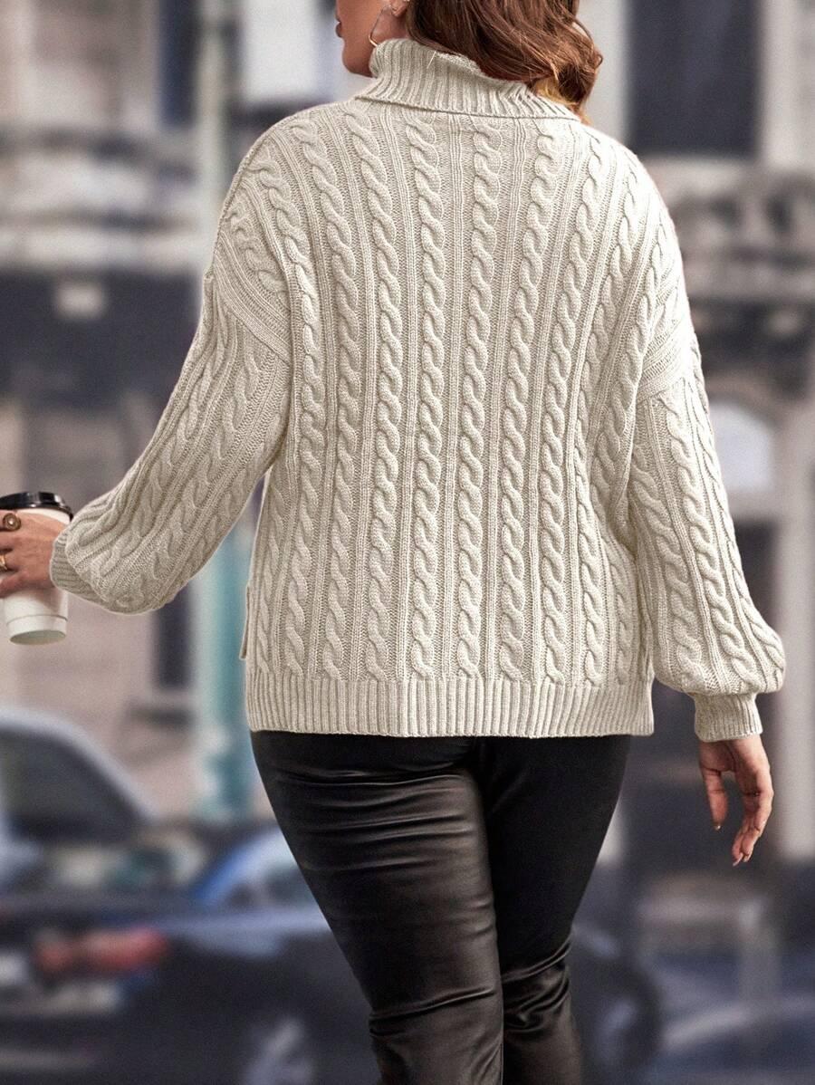 beżowy sweter wzór