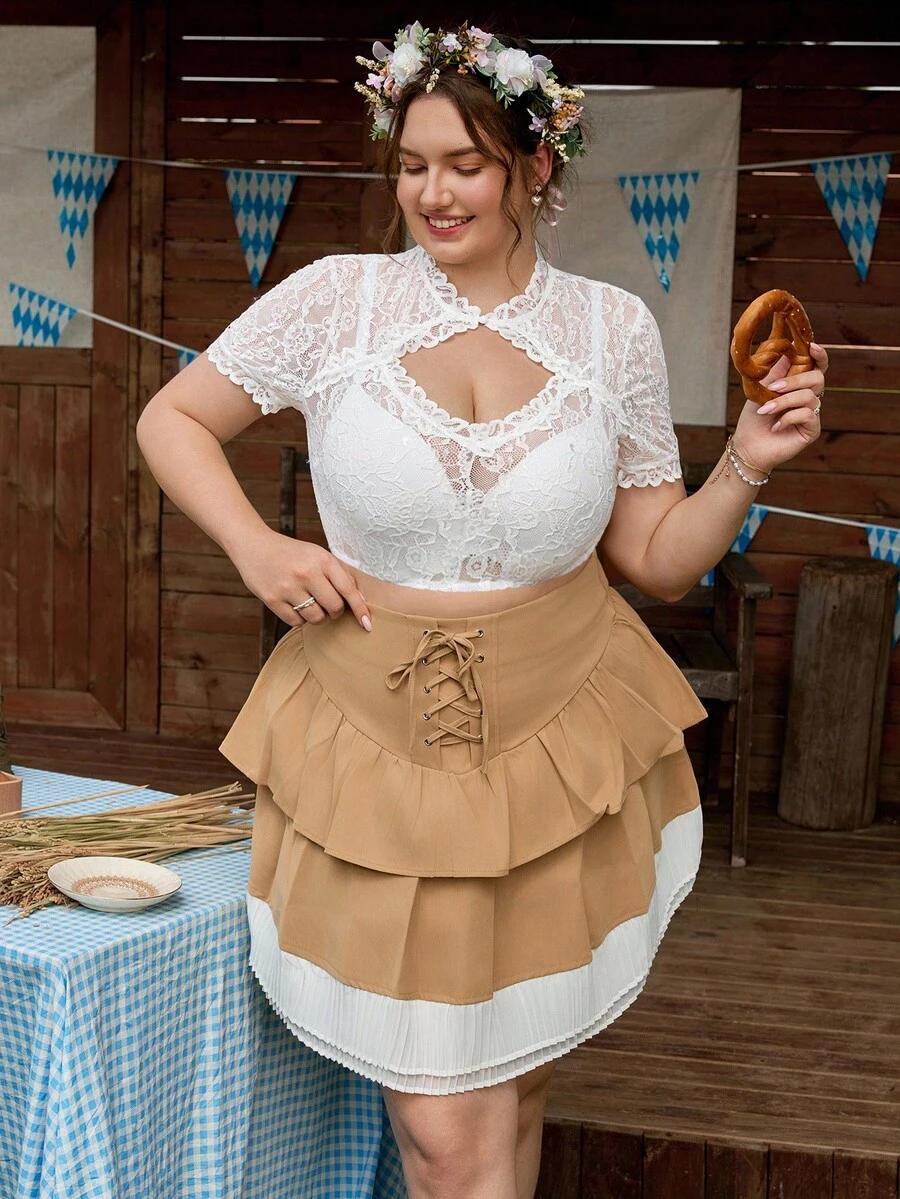 BIAŁY TOP KORONKA 
