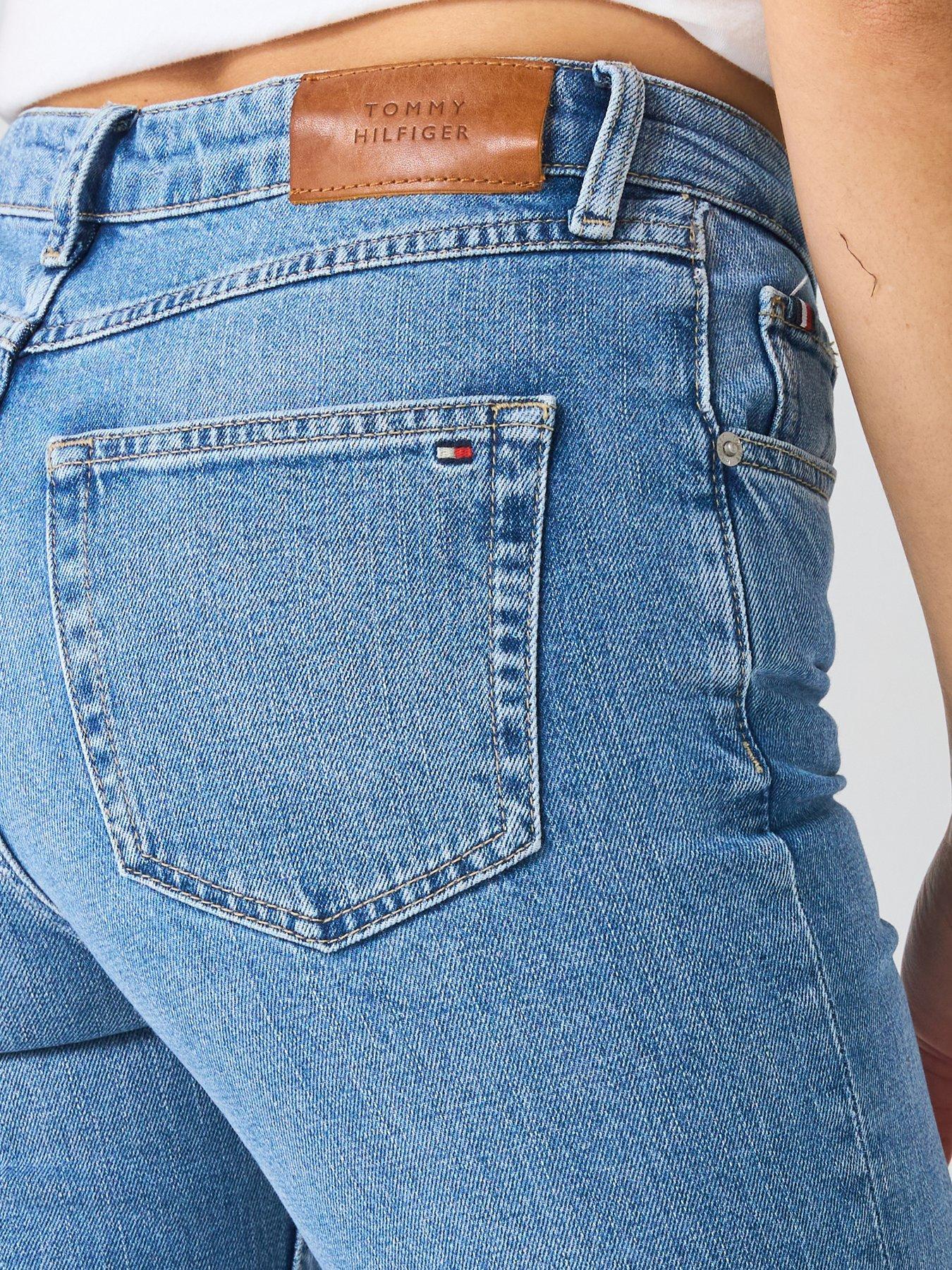 TOMMY HILFIGER JEANSY MID WAIST PROSTE WW0WW44345