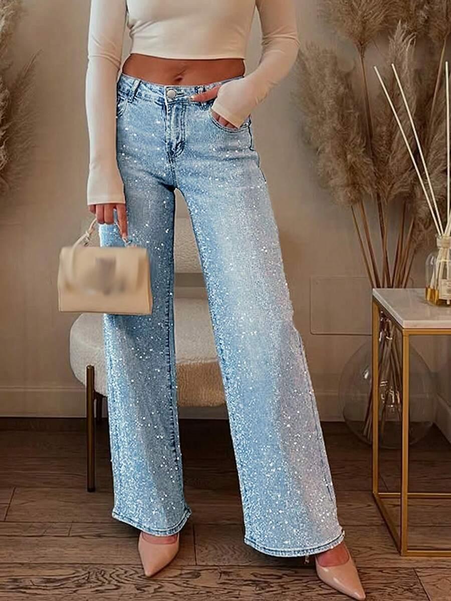 NIEBIESKIE SPODNIE JEANS