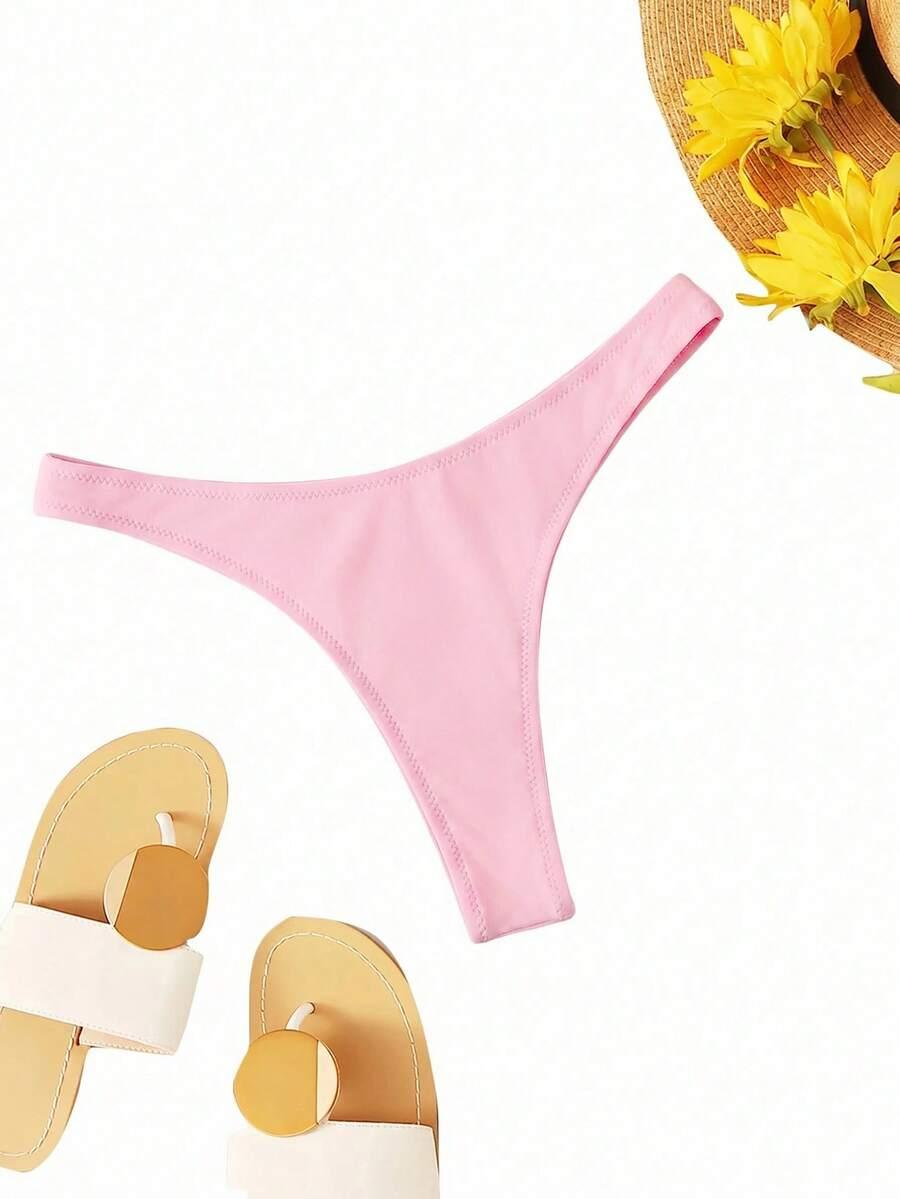 różowy dół od bikini