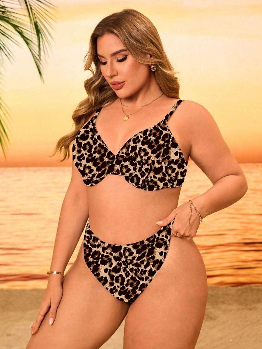 DWUCZĘŚCIOWY STRÓJ KĄPIELOWY ANIMAL PRINT 