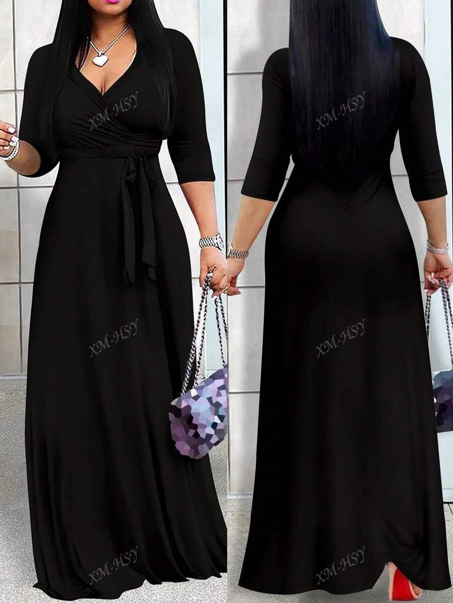 czarna maxi sukienka