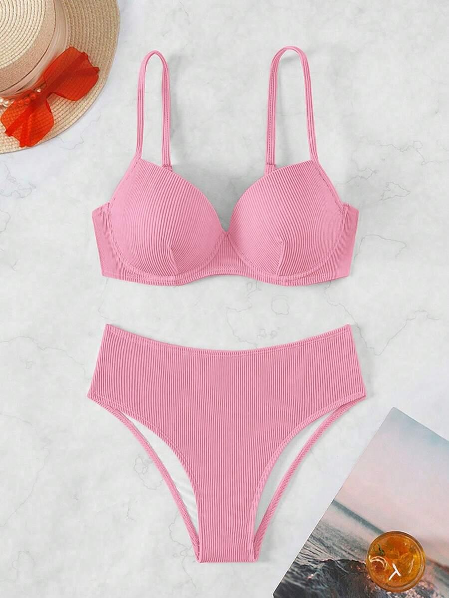 prążkowana góra od bikini 