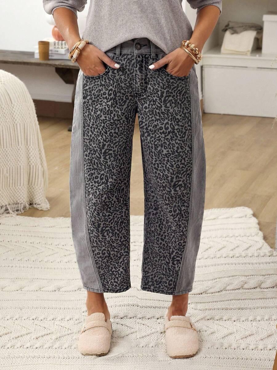 szare spodnie jeans 