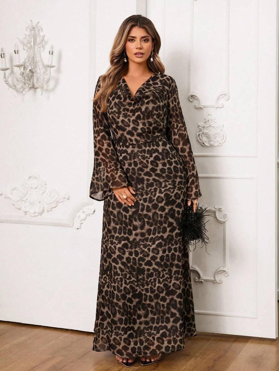 MAXI SUKIENKA ANIMAL PRINT
