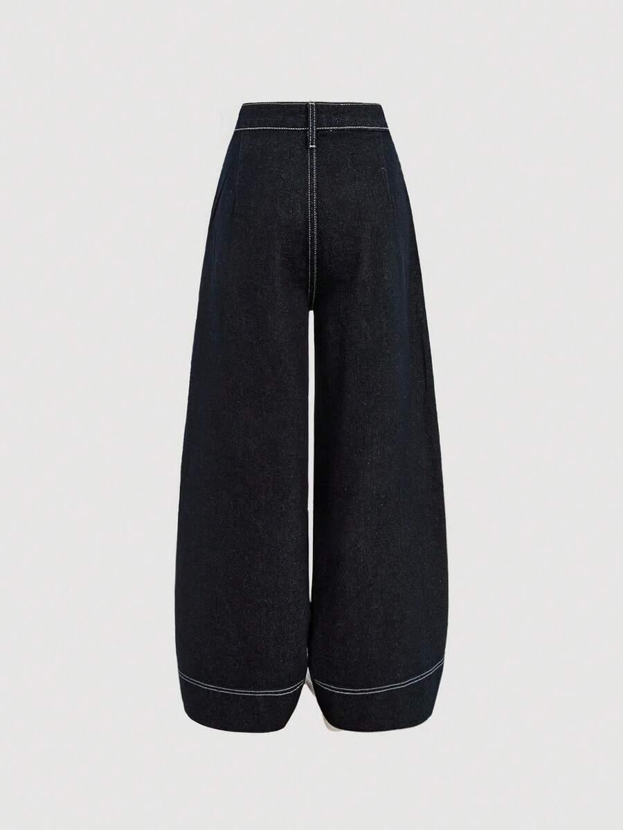 CZARNE SPODNIE JEANS