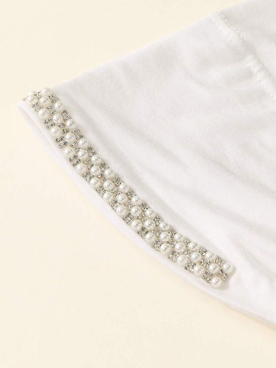 biały turban na głowę