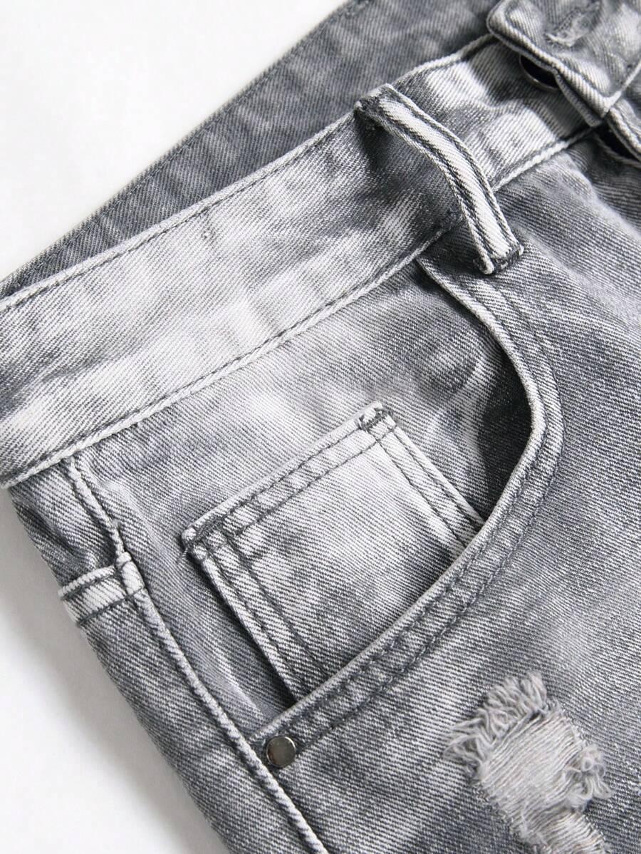 szare spodnie jeans 