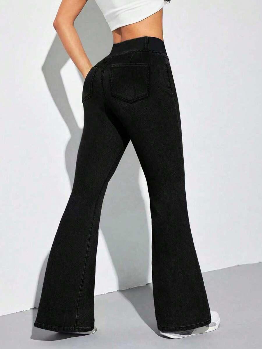 czarne spodnie jeans 
