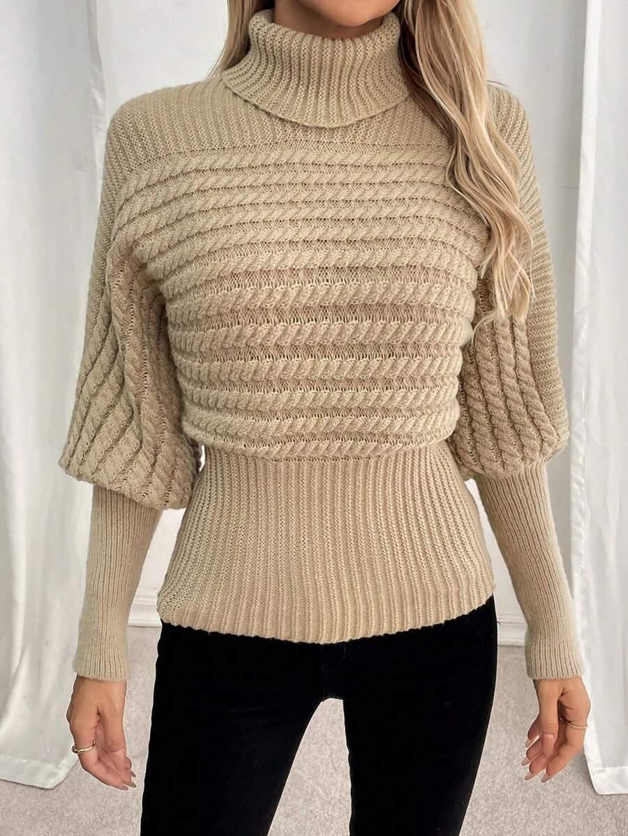 beżowy SWETER GOLF tekstura 