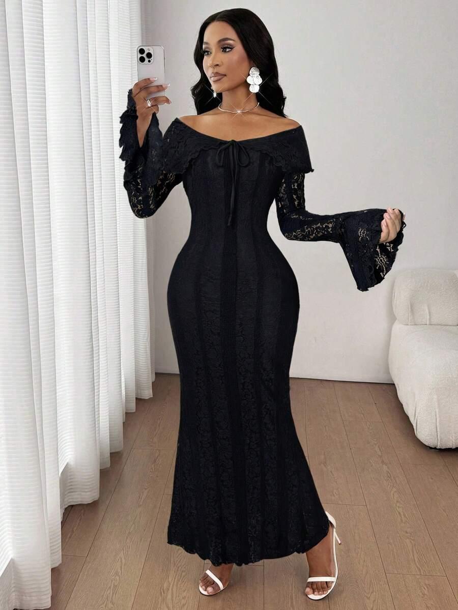 czarna sukienka maxi