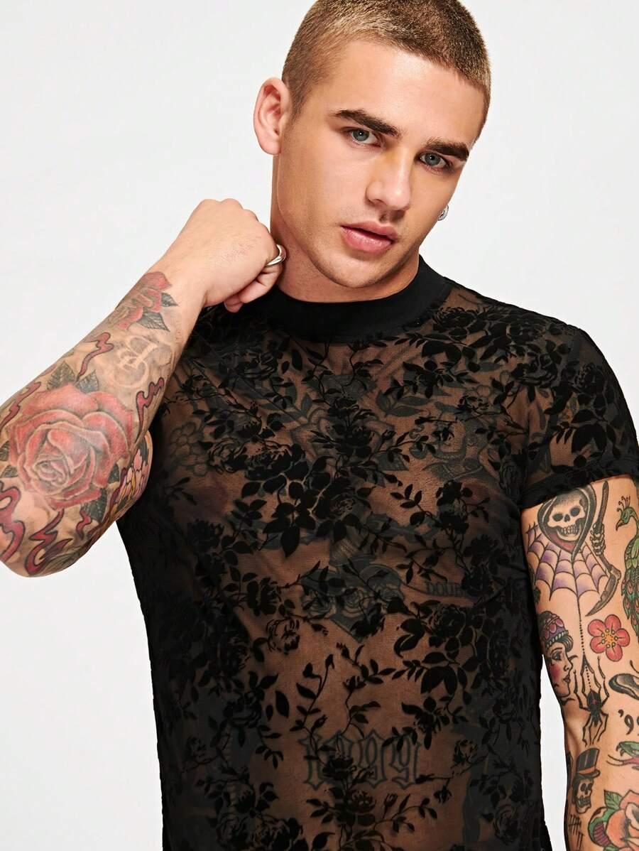 czarny t-shirt print
