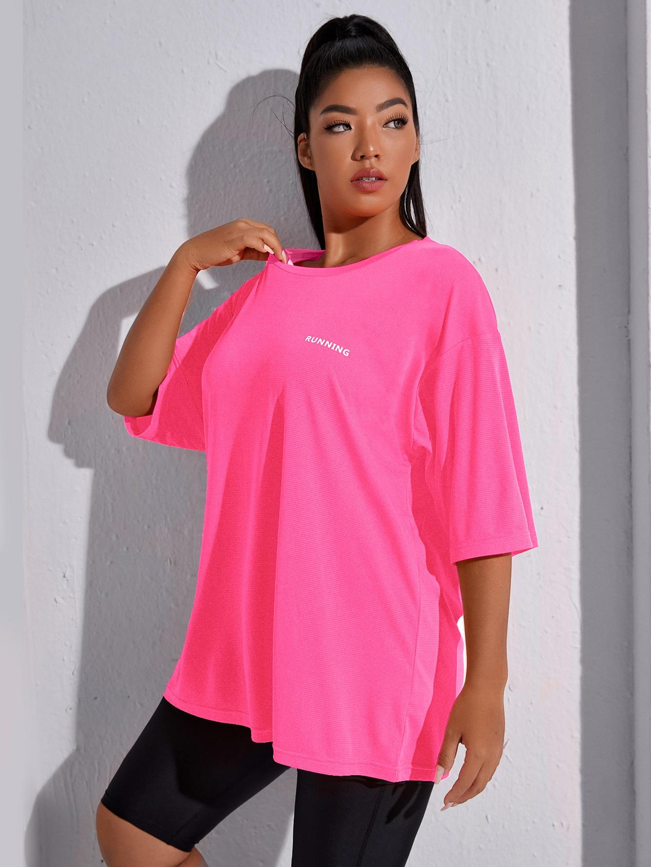 różowy t-shirt print