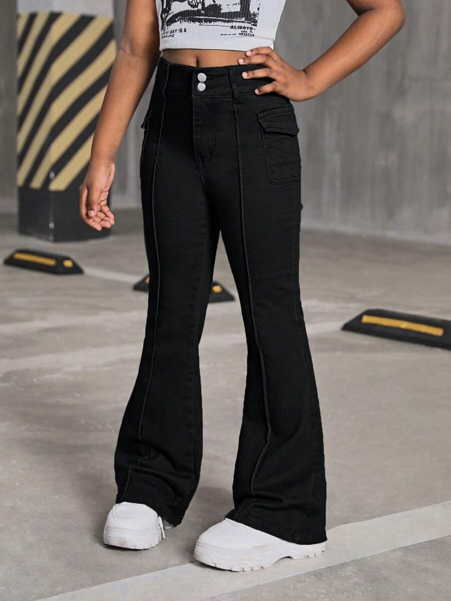 CZARNE SPODNIE JEANS