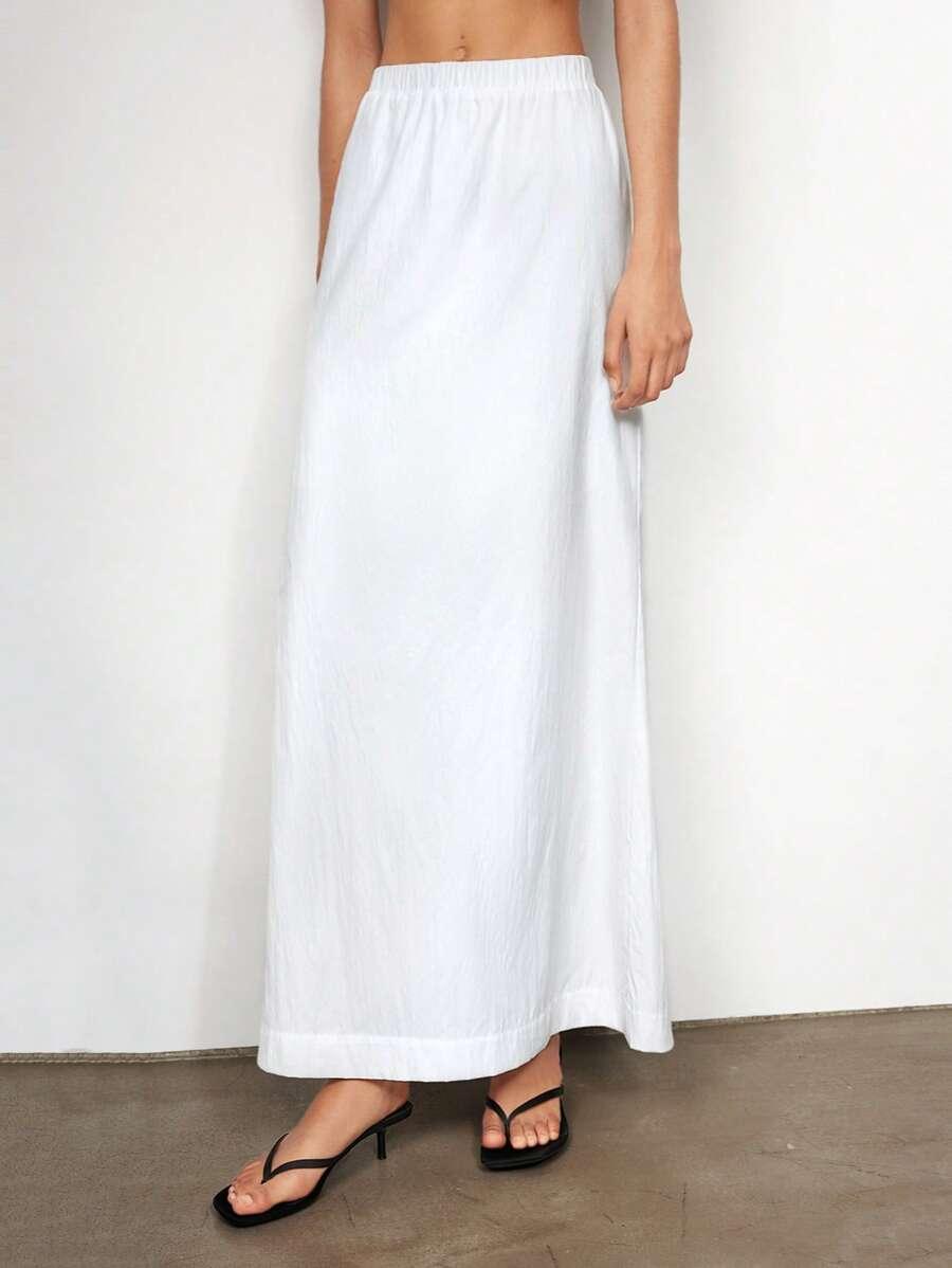 SPÓDNICA MAXI BIAŁA