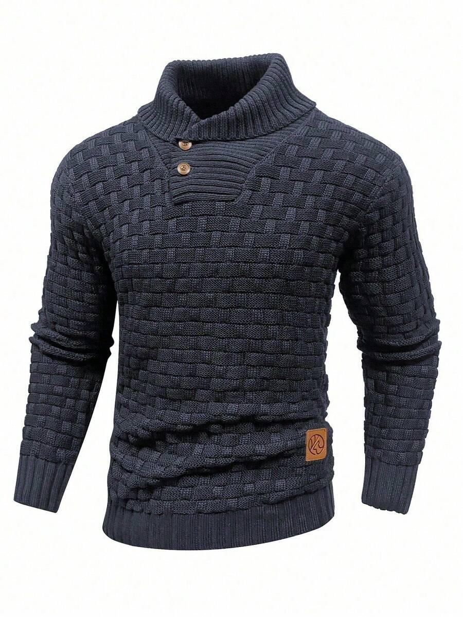 granatowy sweter wzór