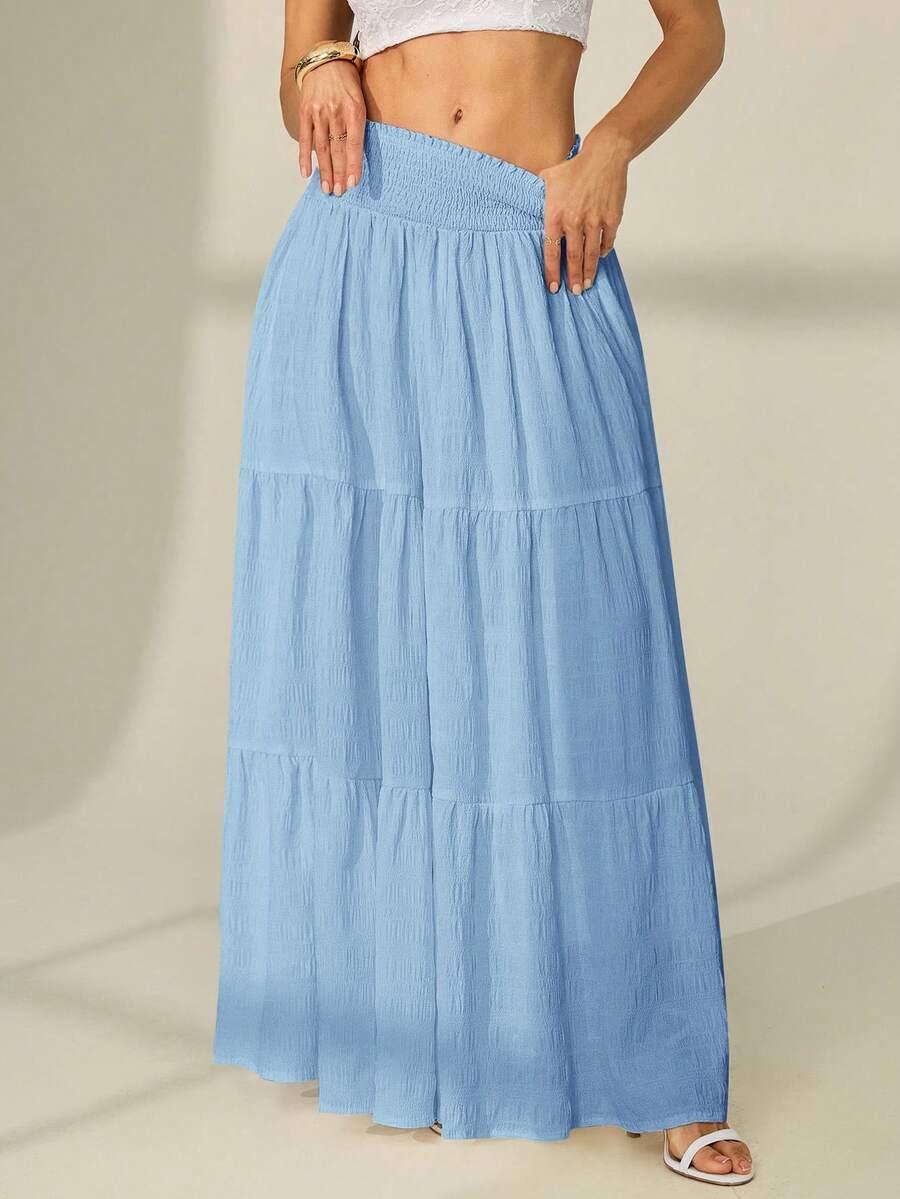 niebieska maxi sukienka