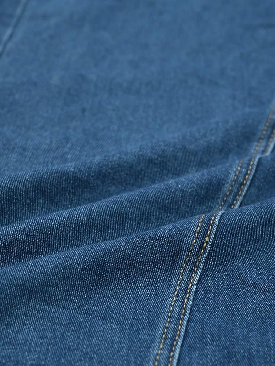 NIEBIESKIE SPODNIE JEANS WIDE LEG