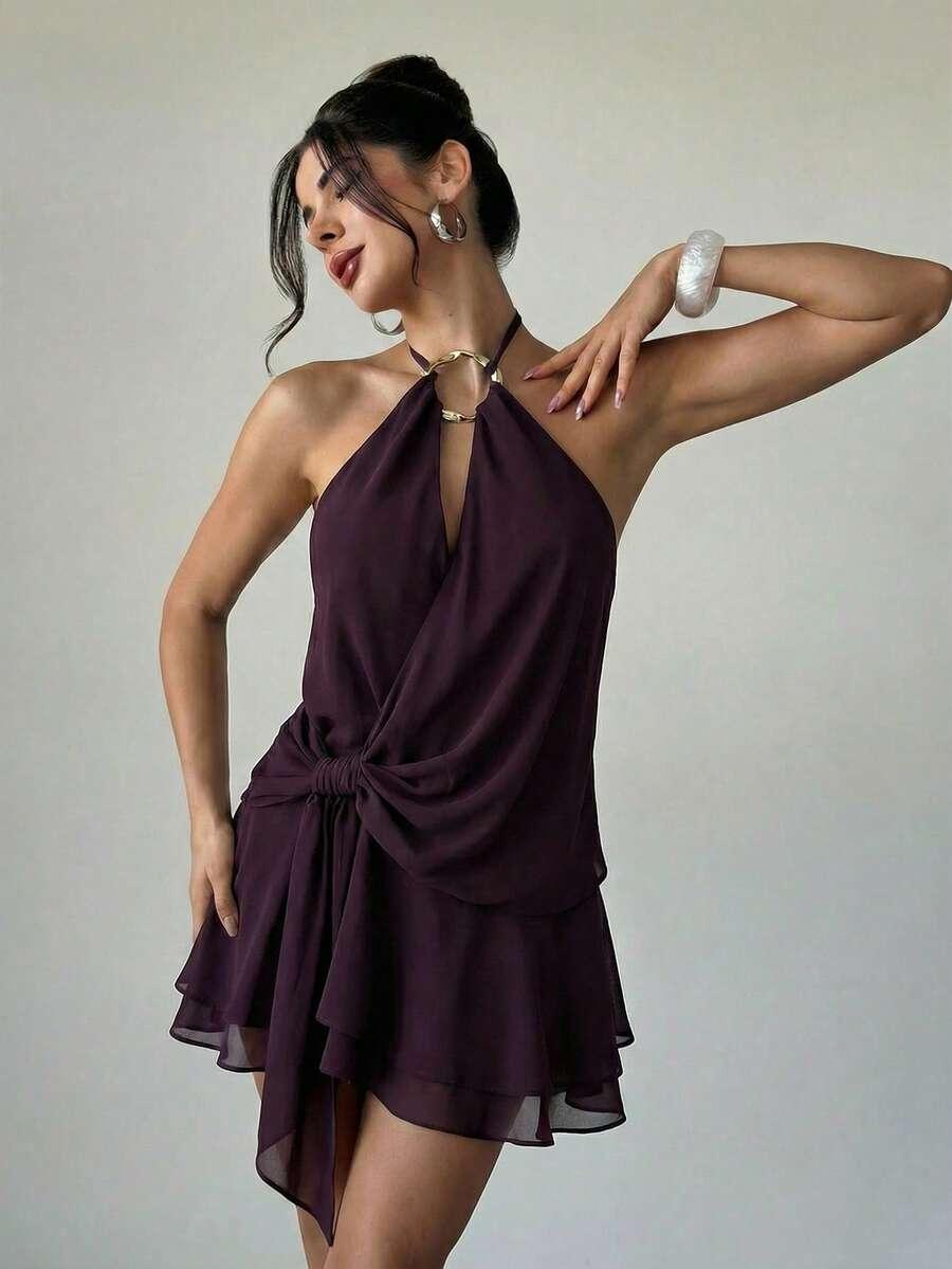 FIOLETOWA MINI SPÓDNICA 