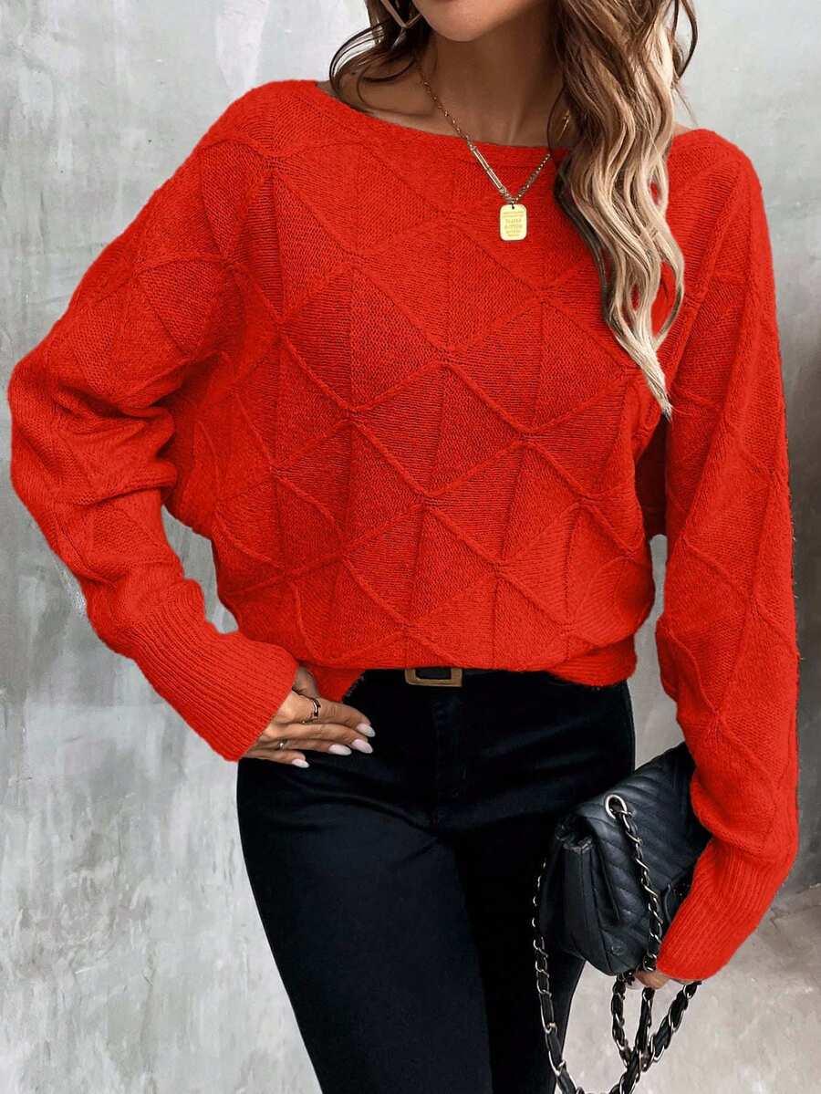 POMARAŃCZOWY SWETER CASUAL