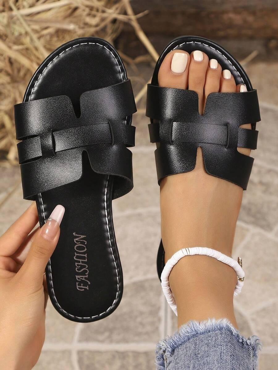 CZARNE KLAPKI CASUAL