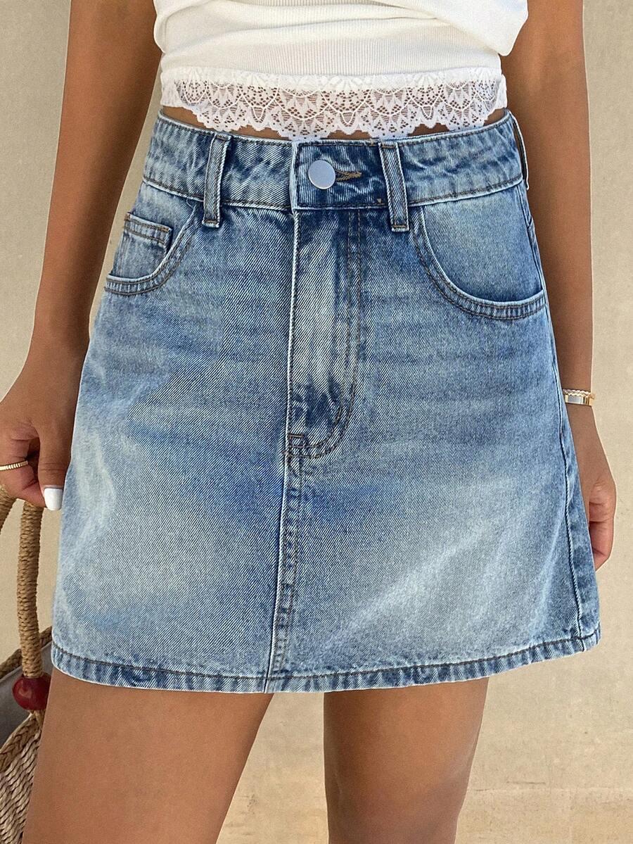 NIEBIESKIE SPÓDNICO-SPODENKI jeans